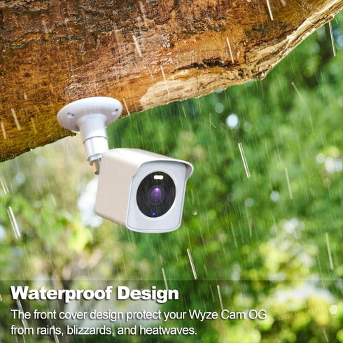 Wall Mount for Wyze Cam OG & Wyze Cam OG Telephoto, Weatherproof Protective Cover and 360 Degree Adjustable Wall Mount Bracket for Wyze Indoor Out...